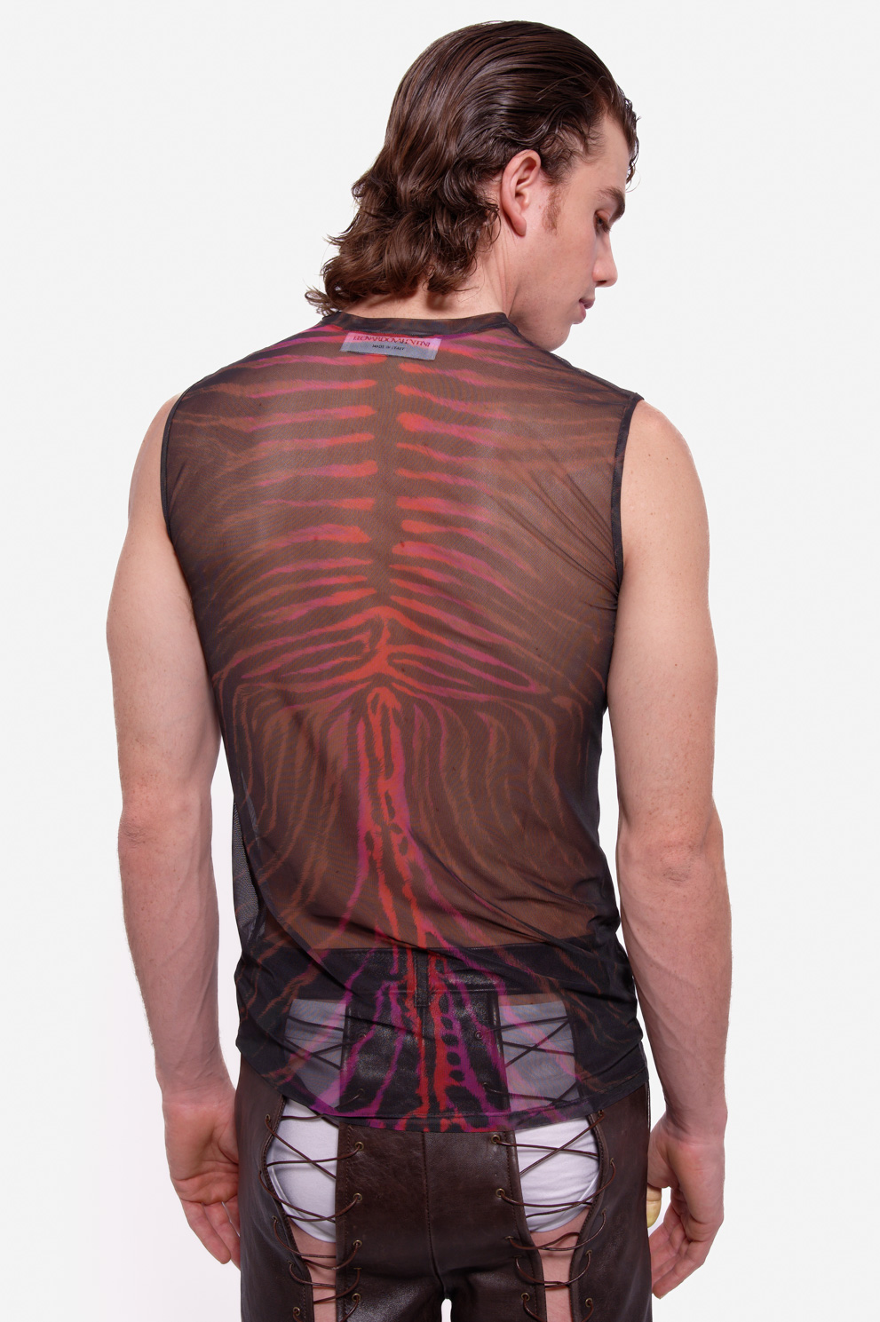 Mesh Sleeveless Angelic Zebra T-Shirt - Image 4